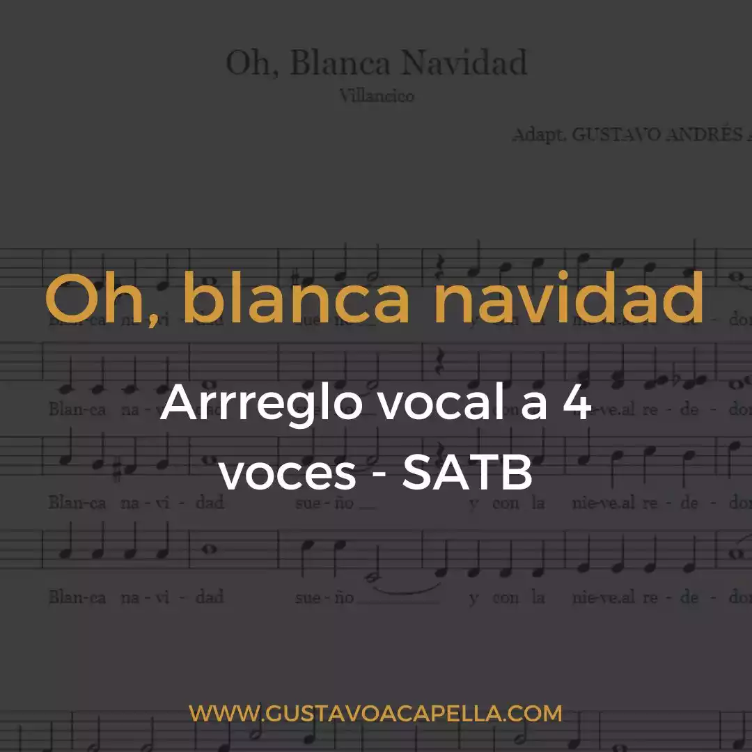 Portada del arreglo Oh Blanca Navidad